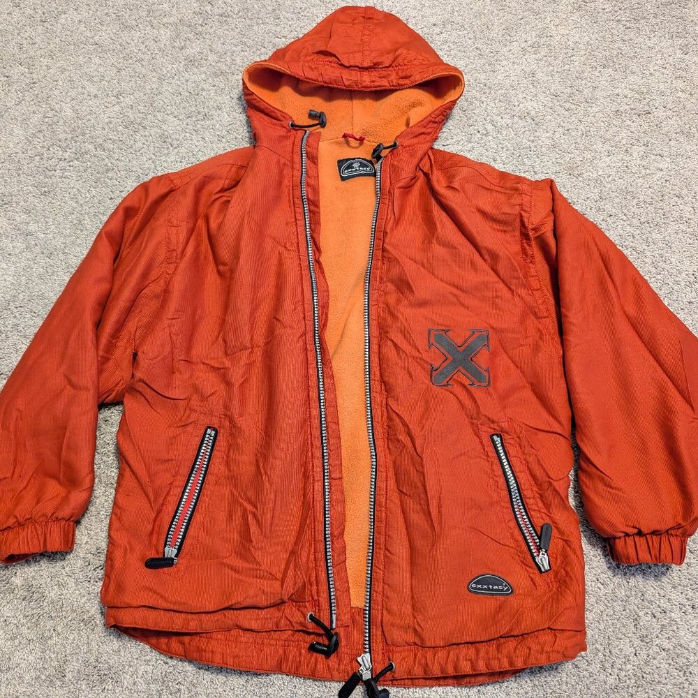 Vintage Exxtasy street wear cord and fleece jacket L/XL